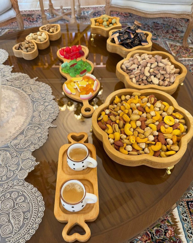 ست چوبی پذیرایی اقتصادی ۱۱ تیکه تخفیفی